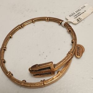 ALEX AND ANI TRIDENT METAL VINTAGE WRAP BRACELET